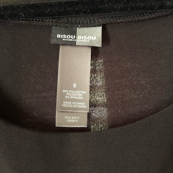 Bisou Bisou Black Dress with Tie in Back - Picture 2 of 4